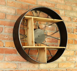 Industrial style wine holder wall