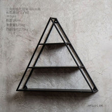 Load image into Gallery viewer, Creative Metal Industrial Triangular Wall Rack Coffee Shop