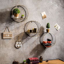 Load image into Gallery viewer, Metal iron wall rack on the retro