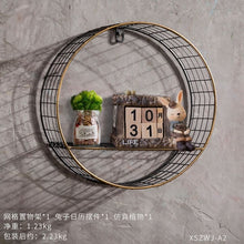Load image into Gallery viewer, Metal iron wall rack on the retro