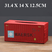 Load image into Gallery viewer, American retro industrial wind creative metal tin container tissue box