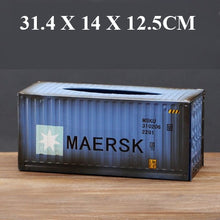 Load image into Gallery viewer, American retro industrial wind creative metal tin container tissue box