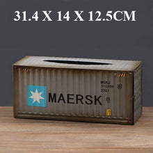 Load image into Gallery viewer, American retro industrial wind creative metal tin container tissue box