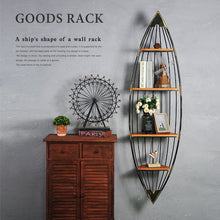 Load image into Gallery viewer, Vintage iron boat shape racks