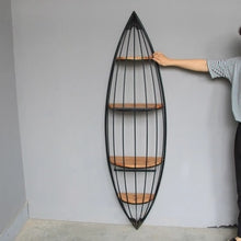 Load image into Gallery viewer, Vintage iron boat shape racks