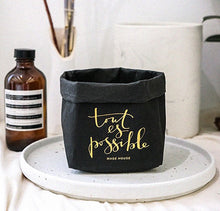 Load image into Gallery viewer, Washable Kraft Paper Storage Bag