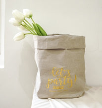 Load image into Gallery viewer, Washable Kraft Paper Storage Bag