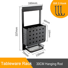 Load image into Gallery viewer, Black Kitchen Organizer Rack Aluminum