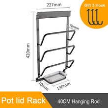Load image into Gallery viewer, Black Kitchen Organizer Rack Aluminum