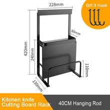Load image into Gallery viewer, Black Kitchen Organizer Rack Aluminum