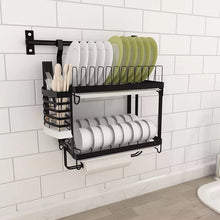 Load image into Gallery viewer, Stainless Steel Dish Rack Wall Kitchen Y