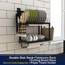 Load image into Gallery viewer, Stainless Steel Dish Rack Wall Kitchen Y