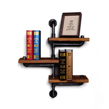 Load image into Gallery viewer, Solid Retro Wood Shelf Vintage Water Pipe