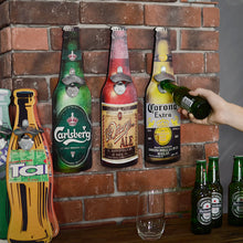Load image into Gallery viewer, Wooden Wall Bottle Opener Retro Beer Bottle Opener