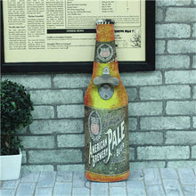 Load image into Gallery viewer, Wooden Wall Bottle Opener Retro Beer Bottle Opener