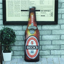 Load image into Gallery viewer, Wooden Wall Bottle Opener Retro Beer Bottle Opener