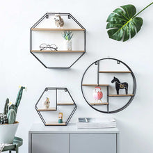 Load image into Gallery viewer, Nordic Wooden Iron Storage