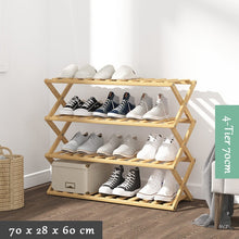 Load image into Gallery viewer, Household Multi-tier Bamboo Shoes Rack