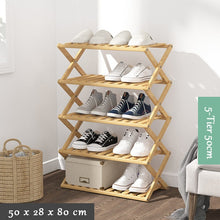 Load image into Gallery viewer, Household Multi-tier Bamboo Shoes Rack