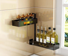 Load image into Gallery viewer, Black Wall Hanging Non punching Kitchen Corner