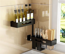 Load image into Gallery viewer, Black Wall Hanging Non punching Kitchen Corner