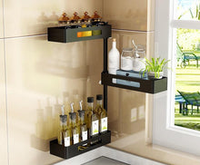 Load image into Gallery viewer, Black Wall Hanging Non punching Kitchen Corner